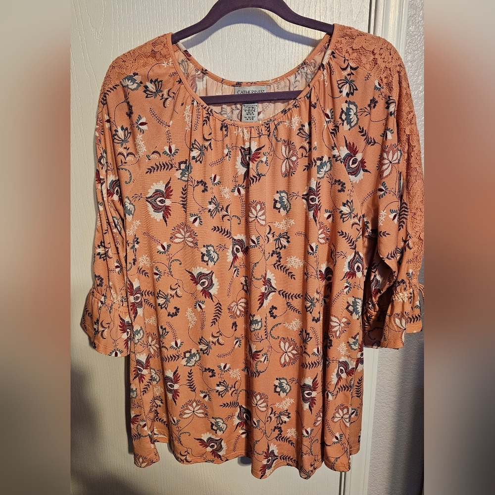 Catherines Floral Lace Blouse